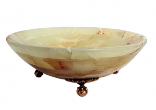 s-260. <br>  	Bowl in Saka style.<br>  Bronze. Natural Onyx. Height 15cm. Diameter 27 cm