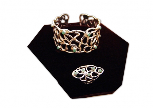 A-18. <br> Kit. <br> 925 silver. Natural Hrizopal.