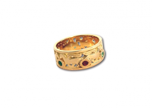 К-243.  <br> Ring. <br> 585 gold.